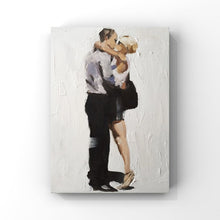 Load image into Gallery viewer, Couple kissing Painting - Poster - Wall art - Canvas Print - Fine Art - from original oil painting by James Coates
