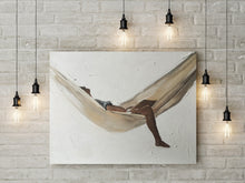 Load image into Gallery viewer, Woman in Hammock Painting Wall art - Canvas Print - Fine Art - from original oil painting by James Coates
