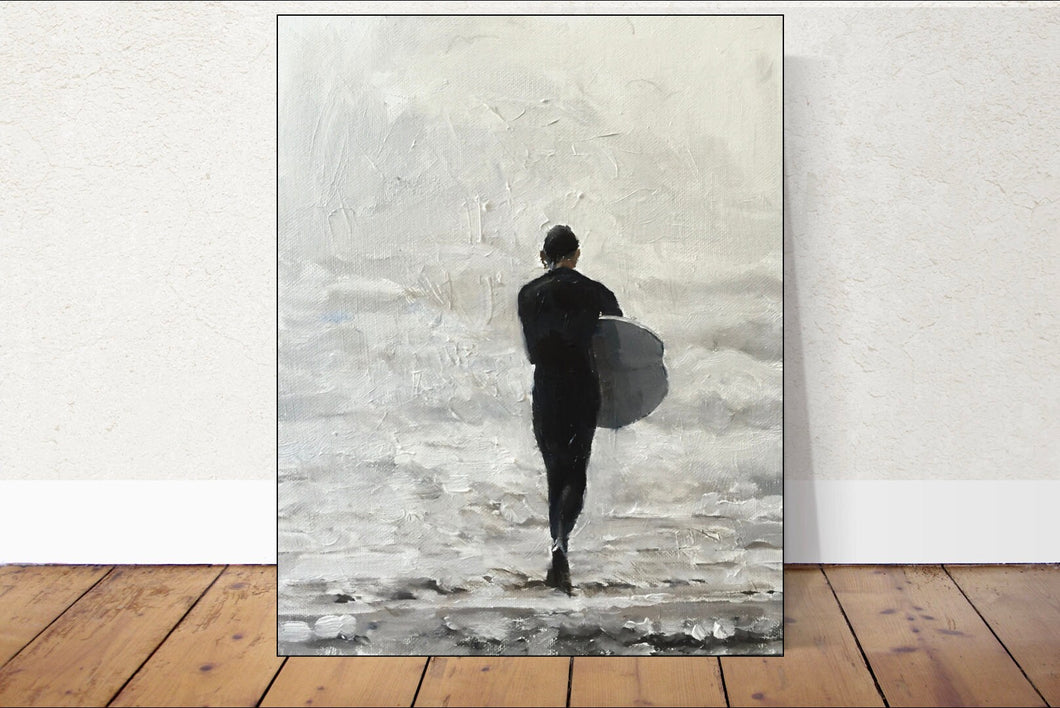Surfer Painting, Prints, Canvas, Posters, originals, Commissions, Fine Art - from original oil painting by James Coates