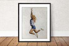 Load image into Gallery viewer, Leaping girl Painting Wall art, Canvas Print,Fine Art - from original oil painting by James Coates
