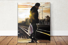 Load image into Gallery viewer, Man waiting Painting, Poster, Wall art, Print, Commission, Fine Art - from original oil painting by James Coates
