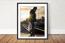 Load image into Gallery viewer, Man waiting Painting, Poster, Wall art, Print, Commission, Fine Art - from original oil painting by James Coates
