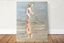 Load image into Gallery viewer, Beach girl Painting ,Prints, Canvas, Posters, Originals, Commissions, Fine Art, from original oil painting by James Coates
