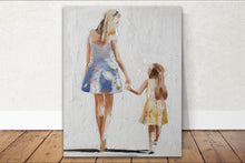 Load image into Gallery viewer, Mother and daughter - Painting -Wall art - Canvas Print - Fine Art - from original oil painting by James Coates
