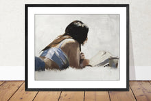 Load image into Gallery viewer, Woman reading Painting, Prints, Canvas, Posters, Originals, Commissions - Fine Art - from original oil painting by James Coates
