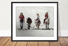 Load image into Gallery viewer, Children on Horses painting, Prints, Canvas, Posters, Originals, Commissions, Fine Art - from original oil painting by James Coates
