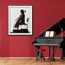 Load image into Gallery viewer, Cellist Painting Wall art - Canvas Print - Fine Art - from original oil painting by James Coates
