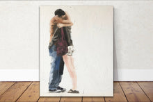 Load image into Gallery viewer, Love Painting, couple Poster, romance Wall art, Canvas Print, Fine Art - from original oil painting by James Coates
