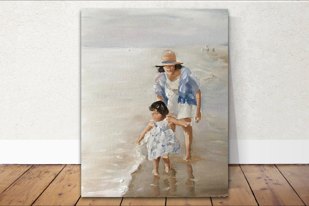 Mum and Child Painting, prints, Canvas, Posters, Originals, Commissions, Fine Art - from original oil painting by James Coates