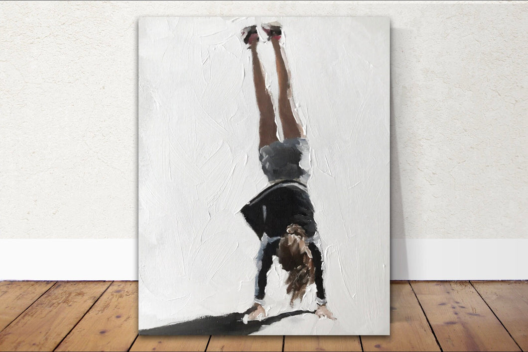Girl playing Paintings Prints, Canvas, Posters, Originals, Commissions - Fine Art - from original oil painting by James Coates