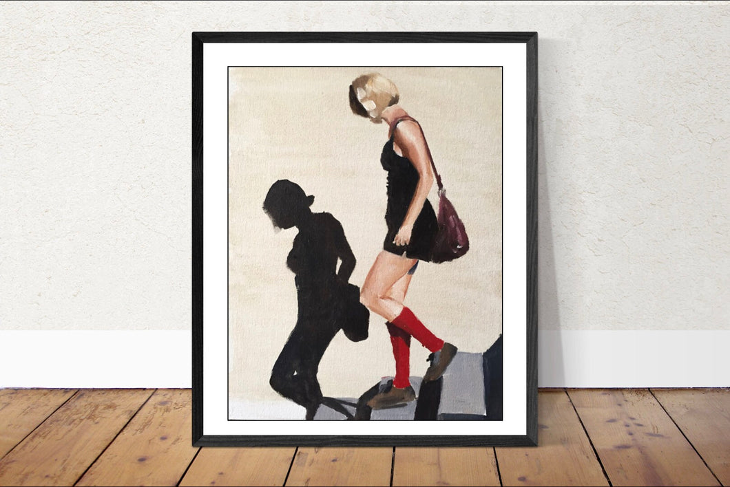 Girl and shadow Painting, Poster, art, Prints, commissions, Fine Art - from original oil painting by James Coates