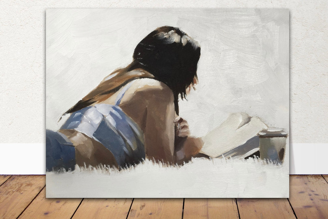 Woman reading Painting, Prints, Canvas, Posters, Originals, Commissions - Fine Art - from original oil painting by James Coates