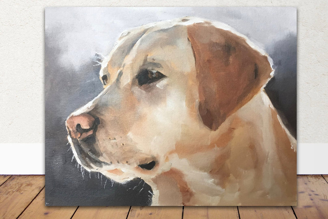 Golden Lab Painting, Prints, Canvas, Posters, Originals, Commissions, Fine Art - from original oil painting by James Coates