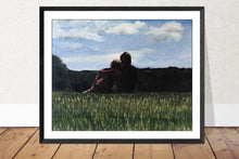 Load image into Gallery viewer, Couple in field Painting, Prints, Canvas, posters, Originals, Commissions,  Fine Art - from original oil painting by James Coates
