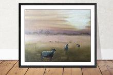 Load image into Gallery viewer, Sheep in field Painting, Prints, Poster, Canvas, Originals, Commissions, Fine Art - from original oil painting by James Coates
