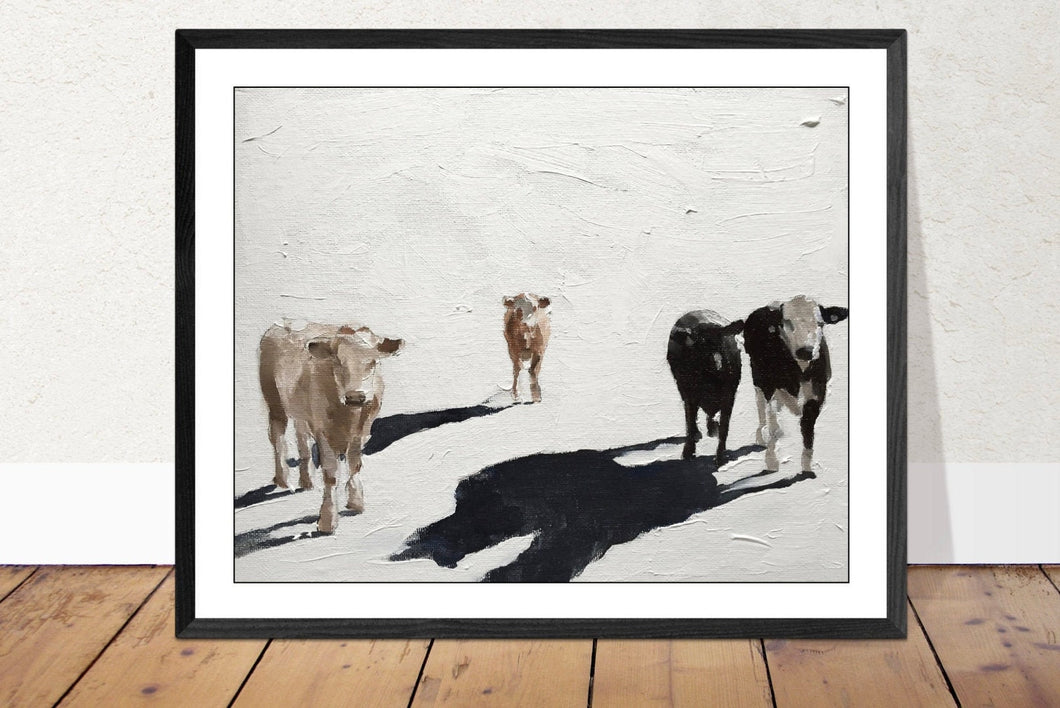 A Herd of Cows Painting, Prints, Posters, Canvas, Originals, Commissions, Fine Art - from original oil painting by James Coates