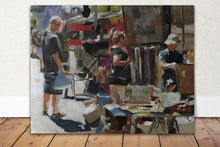 Load image into Gallery viewer, Street Market Painting, Prints, Posters, Originals, Commissions, Fine Art - from original oil painting by James Coates
