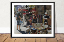 Load image into Gallery viewer, Street Market Painting, Prints, Posters, Originals, Commissions, Fine Art - from original oil painting by James Coates
