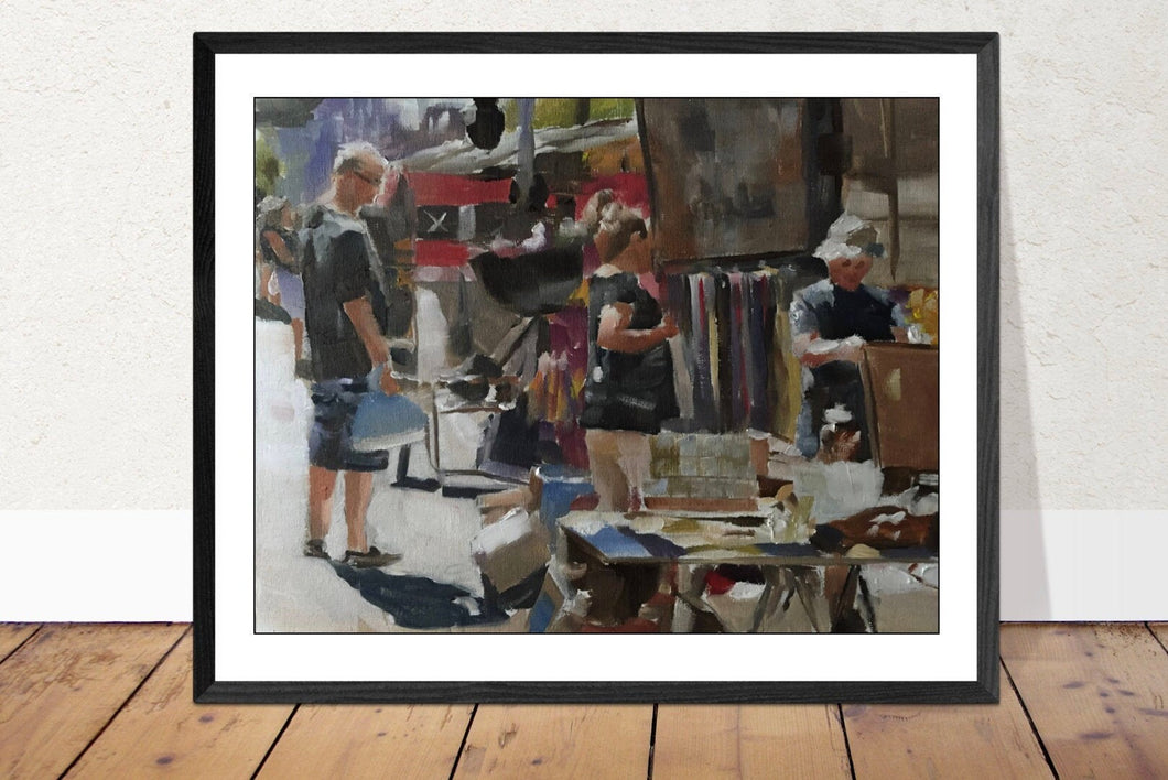 Street Market Painting, Prints, Posters, Originals, Commissions, Fine Art - from original oil painting by James Coates