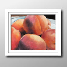 Load image into Gallery viewer, Peaches Painting, Still life art, Canvas and Paper Prints, Fine Art, from original oil painting by James Coates
