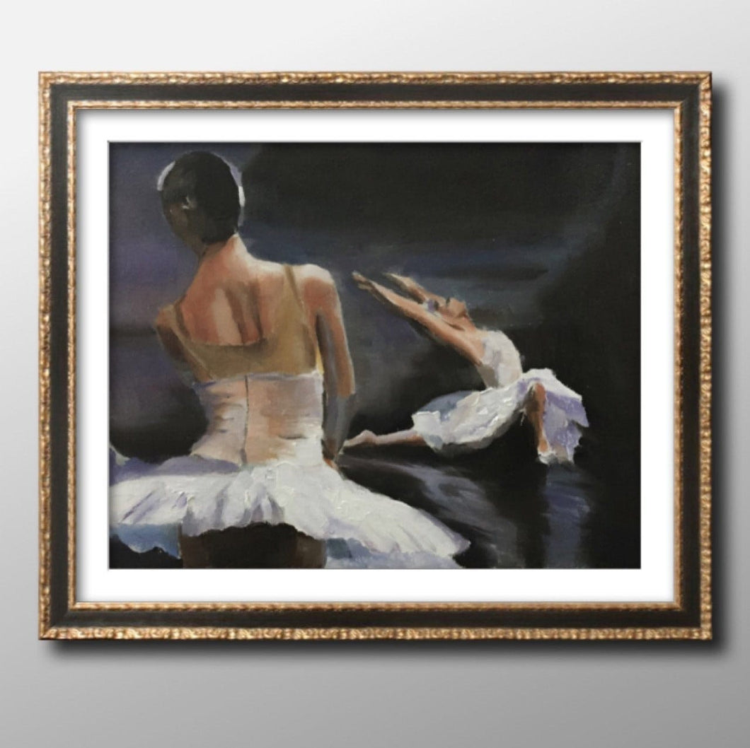 Ballet dancer Painting, Ballet Wall art, Canvas Print,  Fine Art - from original oil painting by James Coates