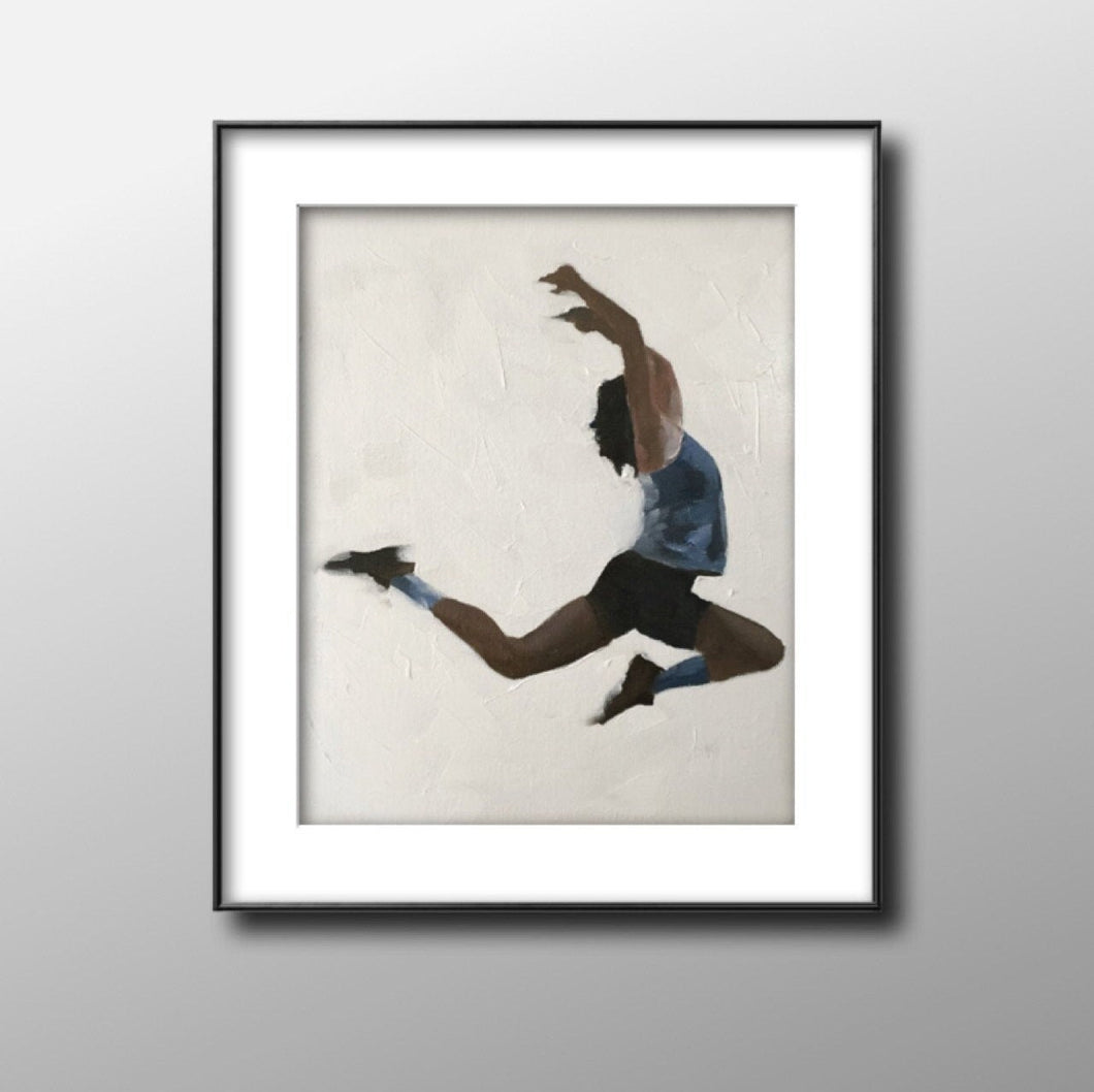 Girl jumping Painting Wall art - Canvas Print - Fine Art - from original oil painting by James Coates