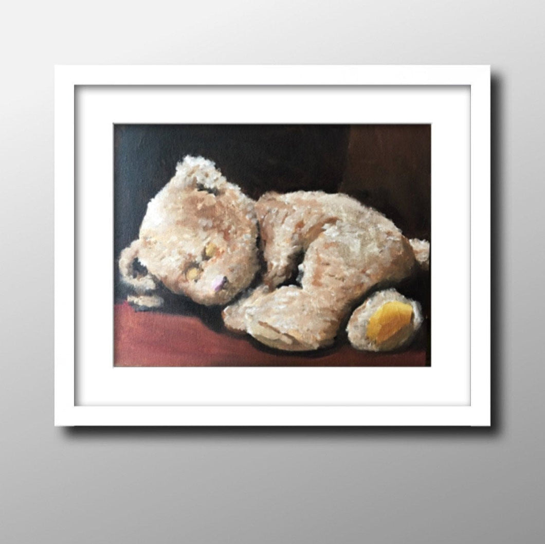 Teddy bear - Painting - Poster - Wall art - Canvas Print - Fine Art - from original oil painting by James Coates