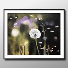 Load image into Gallery viewer, Dandelion Flower Painting - Still life art - Canvas and Paper Prints - Fine Art - from original oil painting by James Coates
