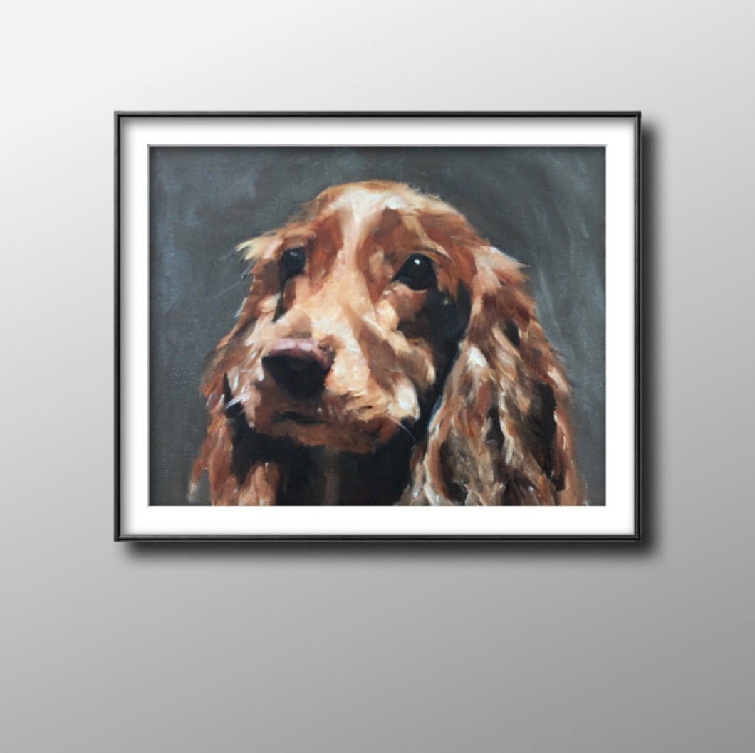 Spaniel Dog Painting, Posters, Prints, Originals, Commissions, Fine Art - from original oil painting by James Coates