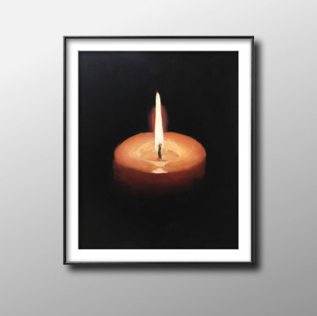 Candle Painting - Still life art  -  Canvas and Paper Prints  Fine Art  from original oil painting by James Coates