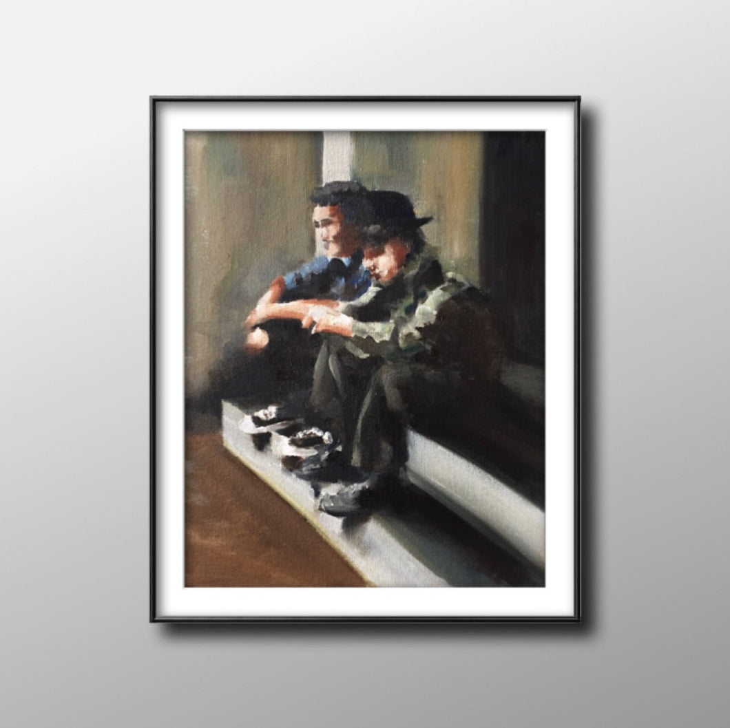 Men - Painting - Poster - Wall art - Canvas Print - Fine Art - from original oil painting by James Coates