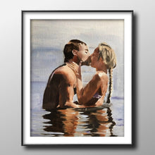 Load image into Gallery viewer, Couple in Love Painting  - Poster - Wall art - Canvas Print - Fine Art - from original oil painting by James Coates
