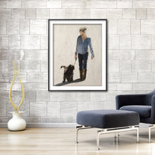 Load image into Gallery viewer, Dog Painting, walking Dog art, Dog Print, Fine Art - from original oil painting by James Coates
