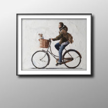 Load image into Gallery viewer, Woman riding bike Painting, PRINTS, Canvas, Posters, Commissions - Fine Art - from original oil painting by James Coates

