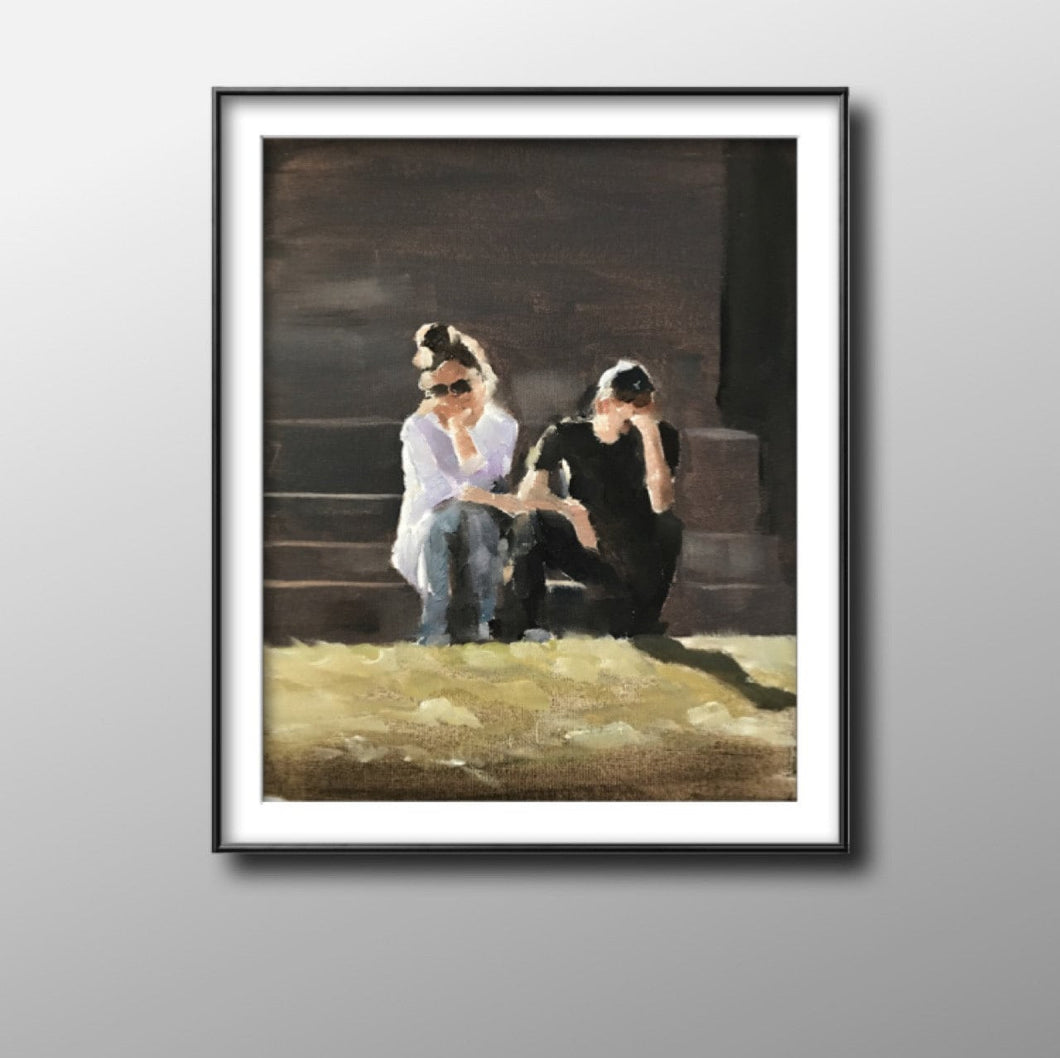 Couple - Painting - Poster - Wall art - Canvas Print - Fine Art - from original oil painting by James Coates
