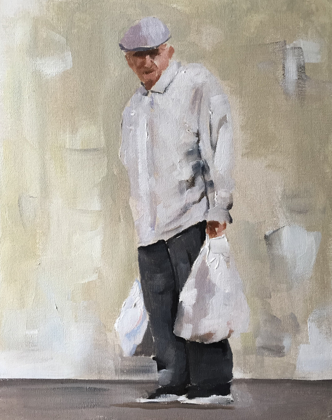 Old man Painting, PRINTS, Canvas, Poster, Commissions - Fine Art - from original oil painting by James Coates