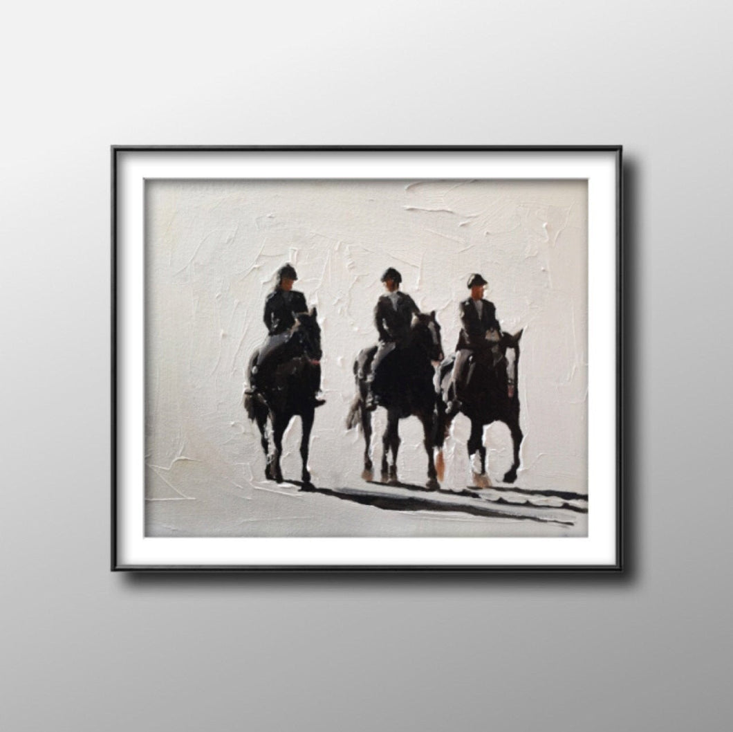 Horse riding - Painting - Poster - Wall art - Canvas Print - Fine Art - from original oil painting by James Coates