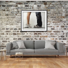 Load image into Gallery viewer, The Kiss Painting,  couple wall art, romance Canvas Print, Fine Art - from original oil painting by James Coates
