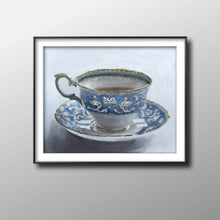 Load image into Gallery viewer, Cup of tea Painting - Still life art - Canvas and Paper Prints - Fine Art from original oil painting by James Coates
