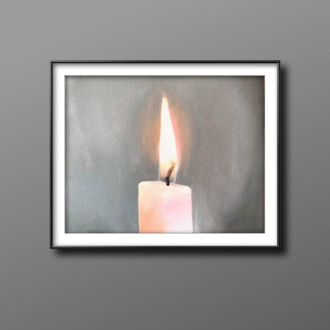 Candle Painting ,Still life art, Canvas and Paper Prints, Fine Art  from original oil painting by James Coates