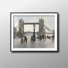 Load image into Gallery viewer, London Bridge Painting, Wall art , Canvas Print, Fine Art - from original oil painting by James Coates
