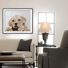Load image into Gallery viewer, Labrador Puppy Painting, PRINT, Canvas, Dog art,  Fine Art - from original oil painting by James Coates

