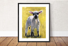Load image into Gallery viewer, Lamb Painting, Lamb Poster, Sheep Wall art ,Canvas Print ,Fine Art ,from original oil painting by James Coates

