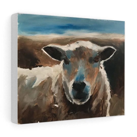 Sheep Painting, Sheep Poster, sheep Wall art, sheep Canvas Print, sheep Fine Art - from original oil painting by James Coates