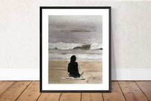 Load image into Gallery viewer, Woman on beach Painting, PRINTS, Canvas, Posters, Commissions,Fine Art, from original oil painting by James Coates
