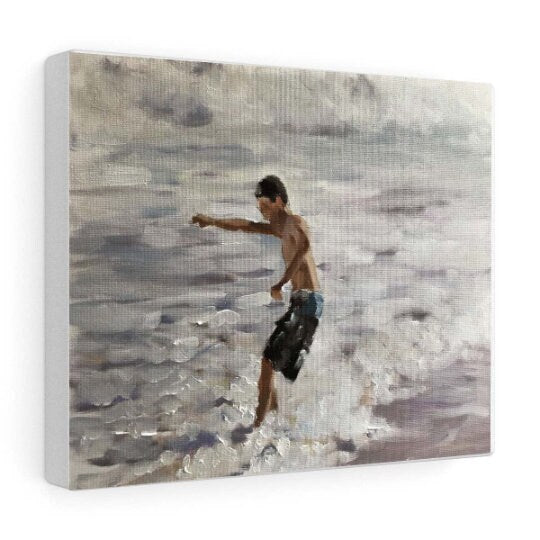 Surfer Painting, Beach art, Beach Prints, Fine Art - from original oil painting by James Coates