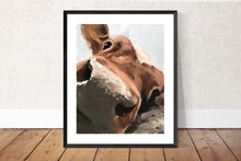 Load image into Gallery viewer, Nosey Cow Painting, Prints, Canvas, Posters, Originals, Commissions,  Fine Art  from original oil painting by James Coates
