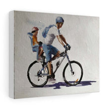Load image into Gallery viewer, A Bike ride with Dad Painting, family art, family Poster, Cycling Print - Fine Art - from original oil painting by James Coates
