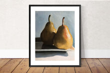 Load image into Gallery viewer, A pair of Pears Painting, Prints, Canvas, Posters, Originals, Commissions, Fine Art  from original oil painting by James Coates
