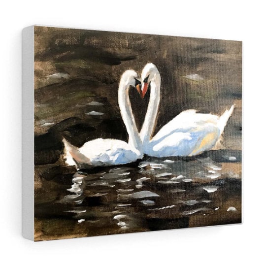 Swan Painting, PRINTS, Canvas, Posters, Originals, Commissions Fine art - from original oil painting by James Coates